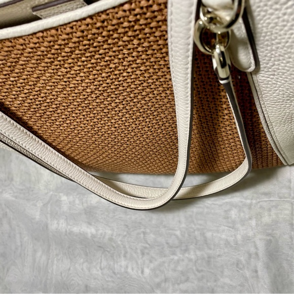 Kate Spade Jackson Straw Triple Compartment Shoulder Bag, EUC - Picture 7 of 16
